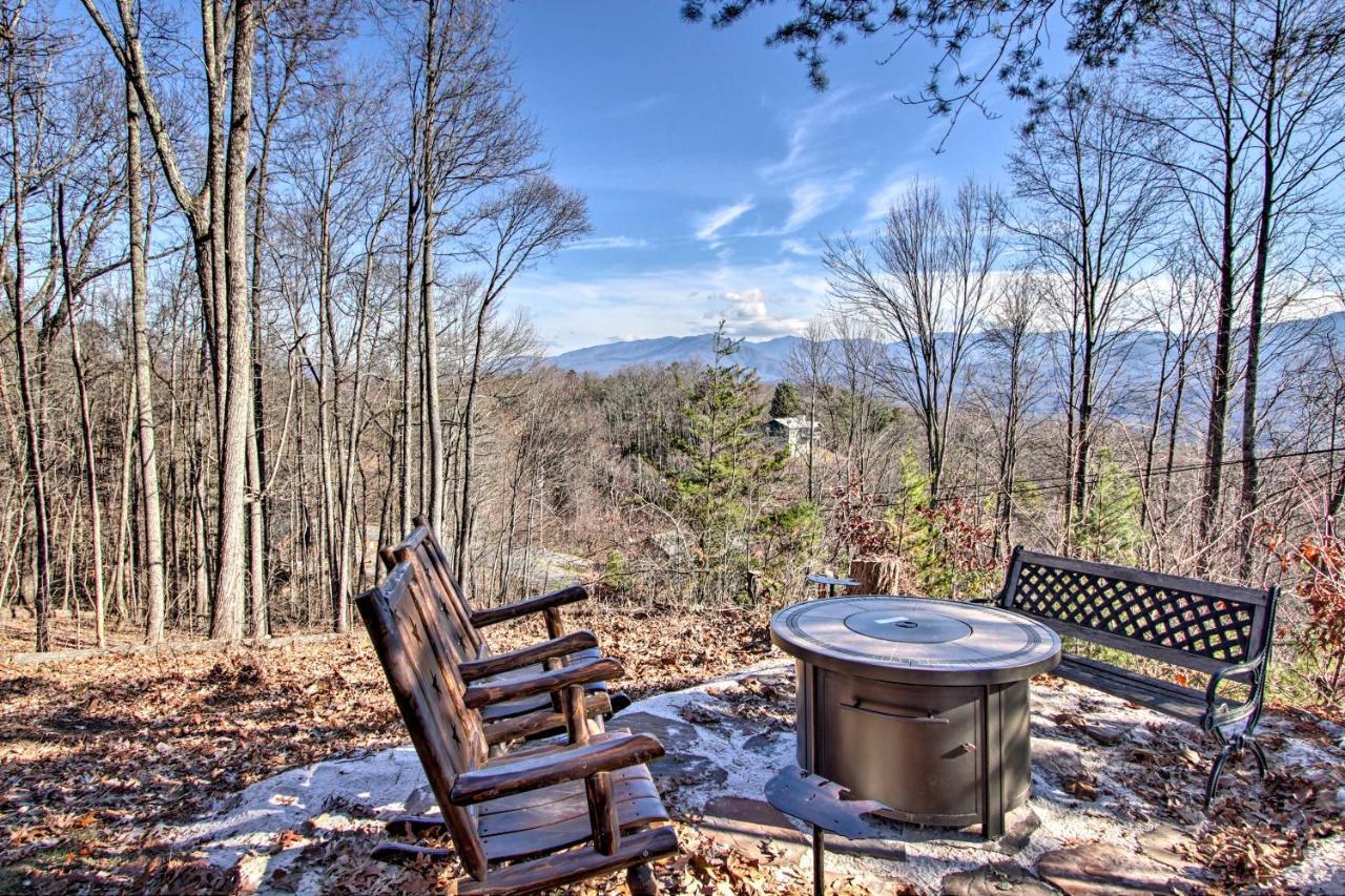 Panoramic-View Gatlinburg Cabin With Private Hot Tub Exterior foto