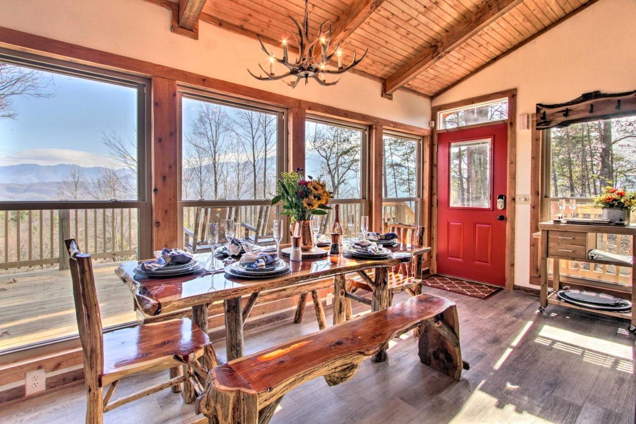 Panoramic-View Gatlinburg Cabin With Private Hot Tub Exterior foto